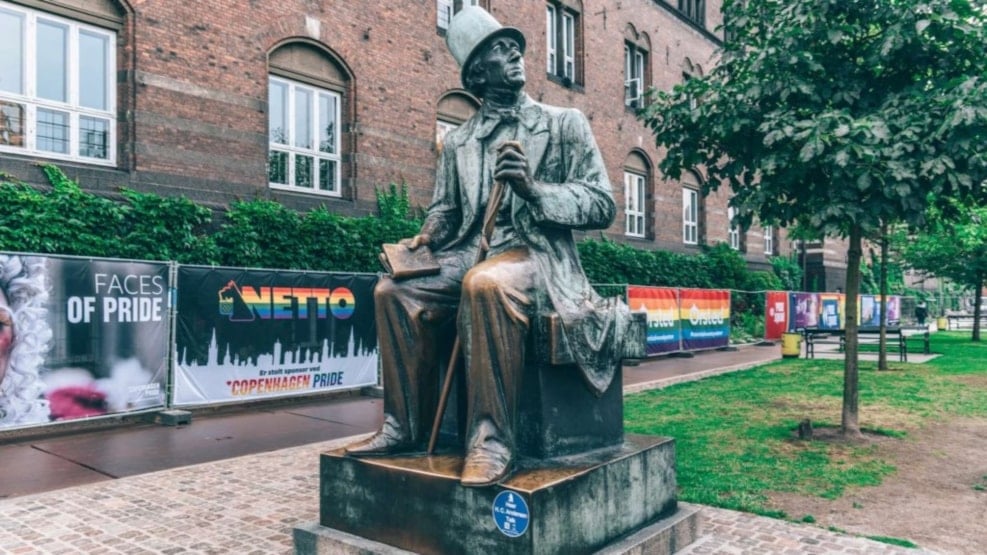 Submerged Sculpture of Hans Christian Andersen – Odense, Denmark