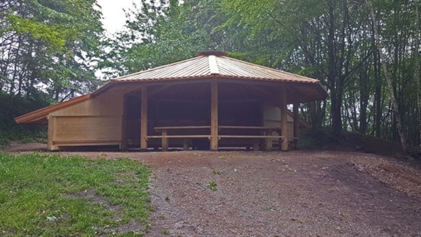 Campfire shelter in Gribskov