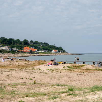 Go to the beach in Gilleleje