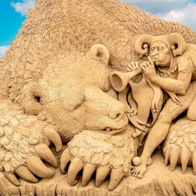 Hundested Sandskulptur Park - Kunst i sand