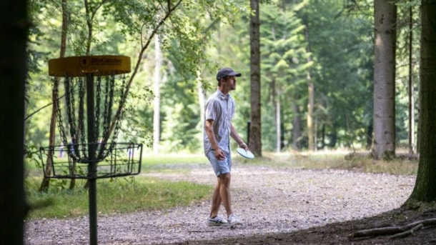 Disc golf in the Deer Park in Skanderborg