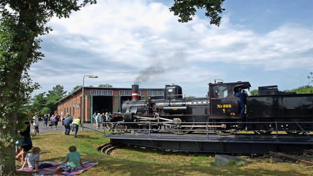 Das Eisenbahnmuseum Djurslands Jernbanemuseum