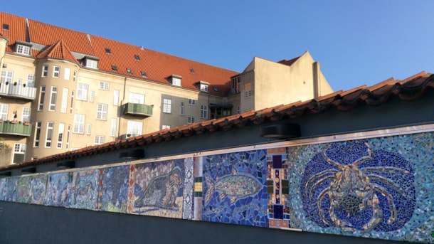 Mosaikkunstwerk Weltnaturerbe Wattenmeer in Esbjerg