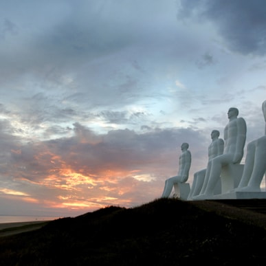 Giant sculpture Man Meets the Sea in Esbjerg