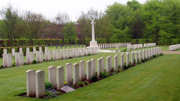 War Graves in Mindelunden in Esbjerg