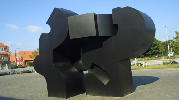 Steel sculpture Big Wave in Esbjerg