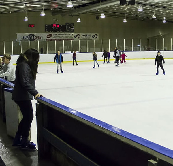 Ice skating in Vojens Skating rink