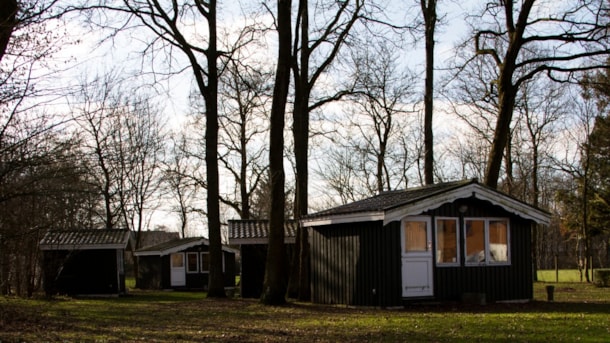 Hütten beim Vojens Campingplatz