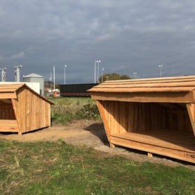 Shelters at Aarø Beach