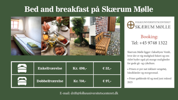 Skærum Mølle - Værelsesudlejning