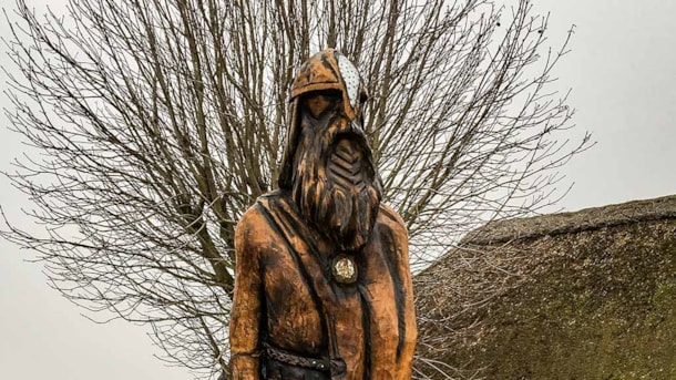 Golden Harald Wood Sculpture