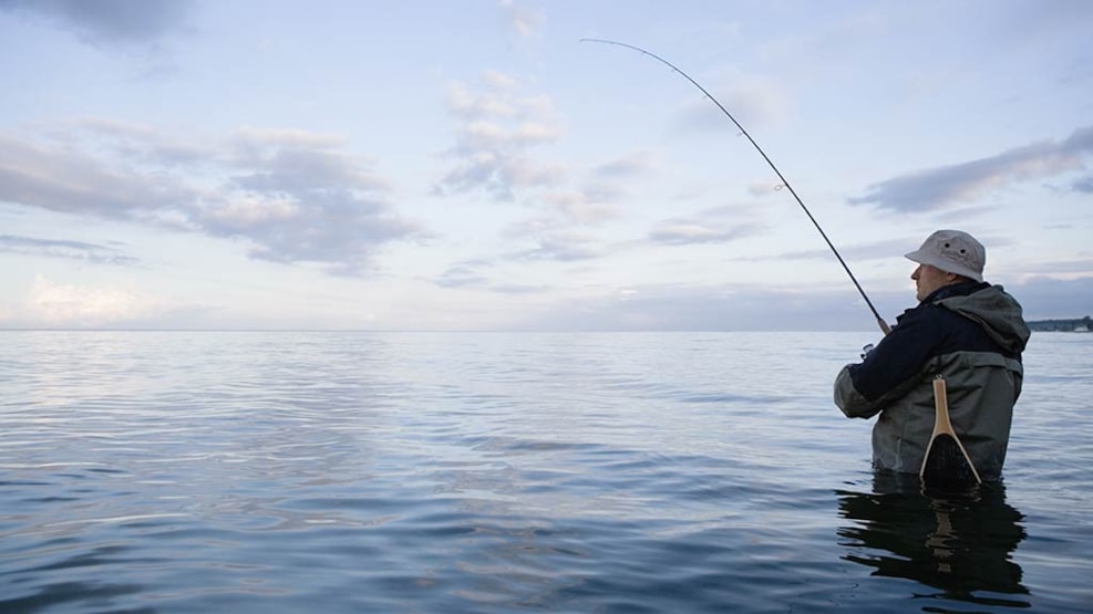 Fishing at Bjerge beach