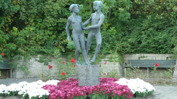 A Sculpture of Playing Children