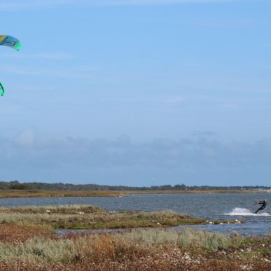 Kitesurfing on Laesoe - kitespot Bovet