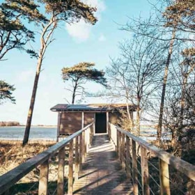 The Egense cabin at Gyldensteen Strand