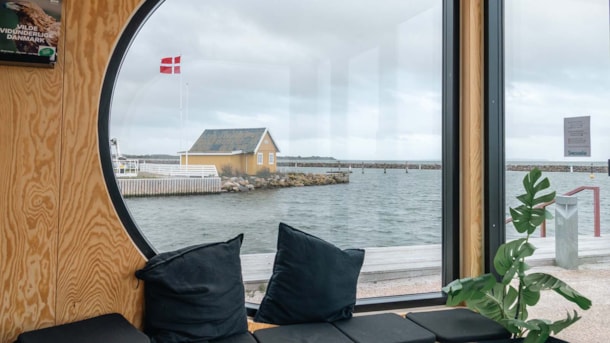 Die Lesehütte am Hafen von Bogense