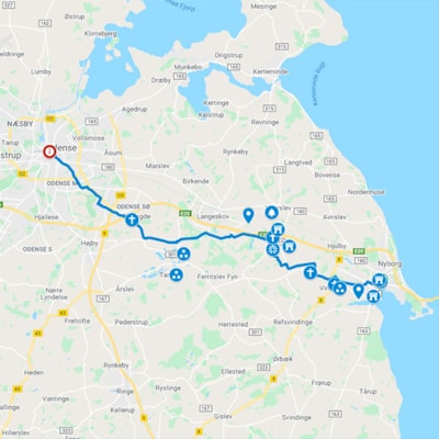 Cykelrute 6: Nyborg - Odense - Middelfart