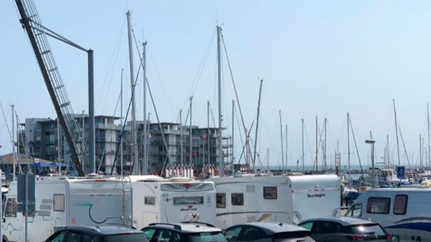 Autocamperpladser i Nyborg Marina
