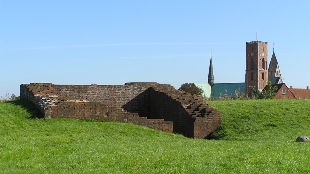 Riberhus Castle ruin - former royal castle in Ribe