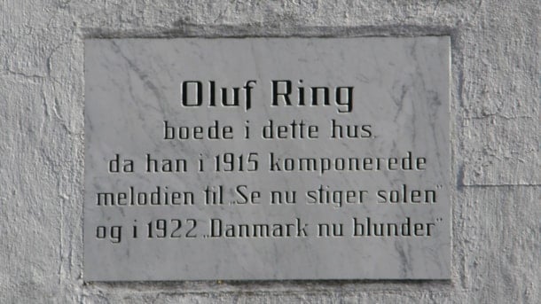Memorial to composer Oluf Ring in Ribe