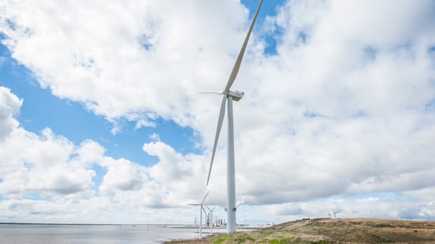 Giant Wind turbines near Esbjerg