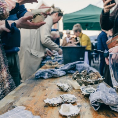Austern-Werkstatt und Austernmarkt