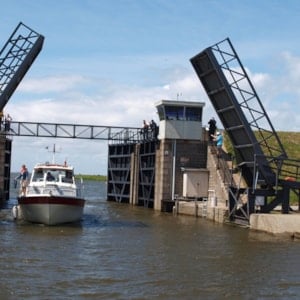 Ribe Waterway Lock - lock with a view of the Wadden Sea