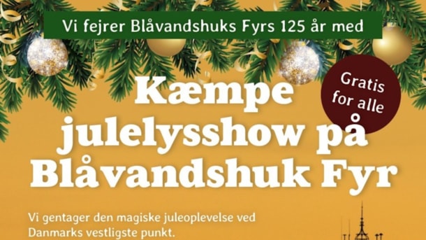 Kæmpe Juleshow på Blåvandshuk Fyr