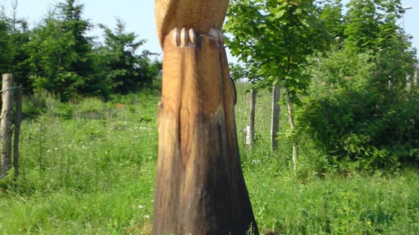 Træskulptur v. Kærehave Skov