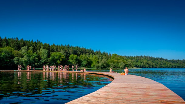 Swimming lake Østre Søbad im Lake District