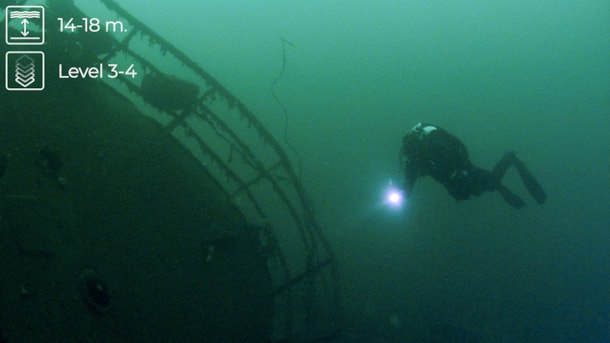 Wreck dive: Skansen - The central part of the Langelands Belt