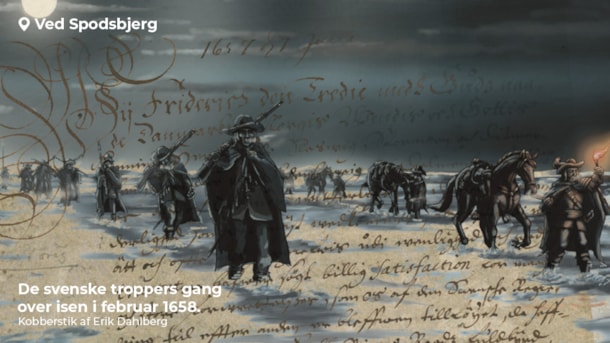 Landsbyhistorie: Swedish troops crossing the ice