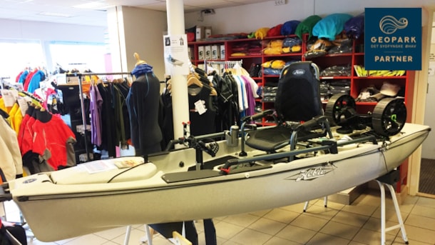 Kajakbiksen in Rudkøbing: Sea kayaks and equipment