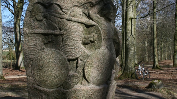The “Magnusstenen” monument at Skibelund Krat