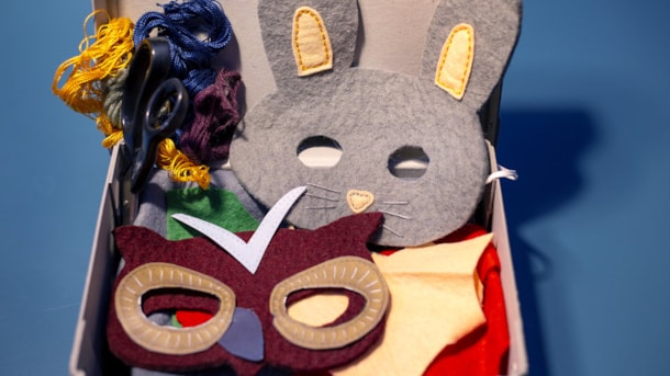 Masks, Felt, and Pom-Pom Animals