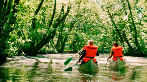 Canoe rental at Gudenå Camping