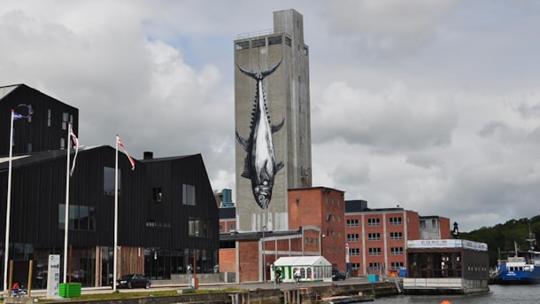 ROA Strassenkunst am Odense Hafen