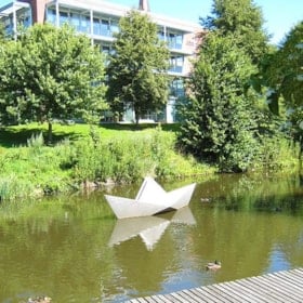 Angeln in Odense Å (Fluss)