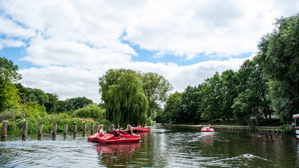 Tretbootverleih am Odense Fluss