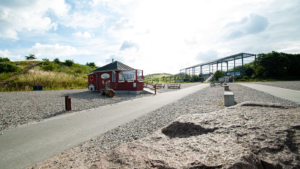 minimal sand segment Stige Ø - halvø i Odense Fjord