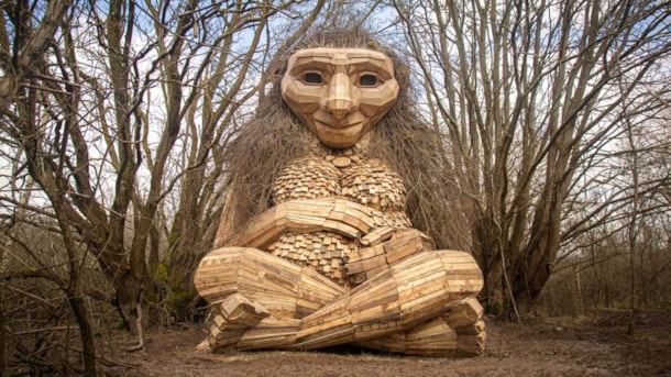 Entdecken Sie die drei Fjordlandet-Trolle in Roskilde und Hedeland