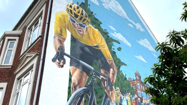 Tour de France street art på gavl
