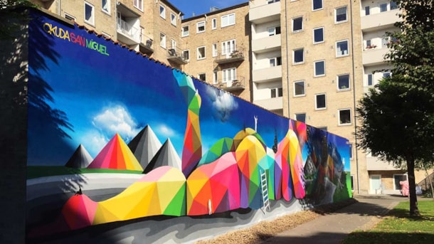 Street art - Okuda - Egholmsgade 7
