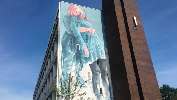 Street art "Out in the Open" - Fintan Magee - Tove Ditlevsens Vej 36