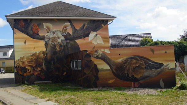 Street Art - Moose and a Goose - Kongerslev