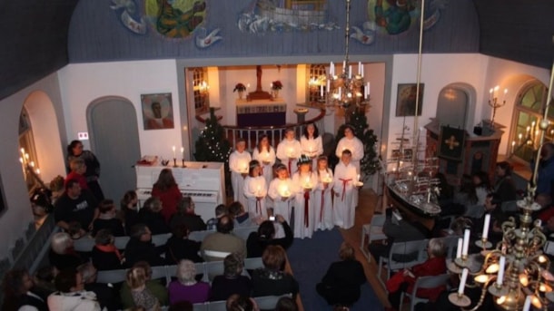 Julebazar og luciaoptog i den svenske sømandskirke