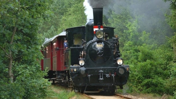 Die historische Eisenbahn zwischen Bryrup und Vrads