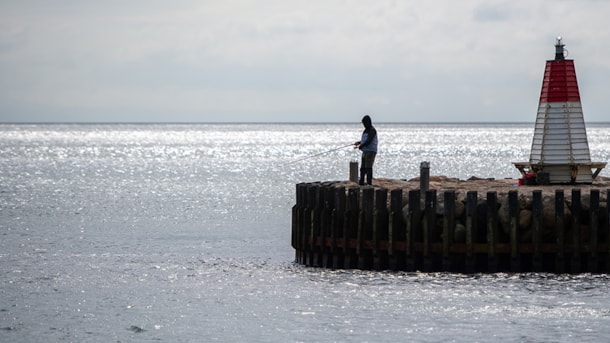 Fishing at Grenaa Havn Harbour