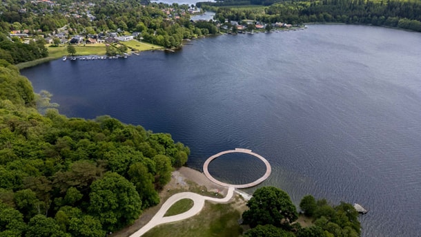 Badested og strandpark De Små Fisk ved Silkeborgsøerne