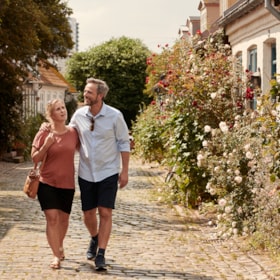 Møllestien - an idyllic cobbled street in the heart of Aarhus